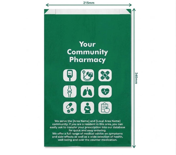 Paper Bags Generic Your Community Green Large
