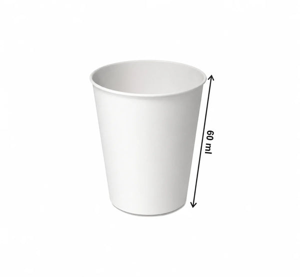 Eco Paper Cups White 60ml