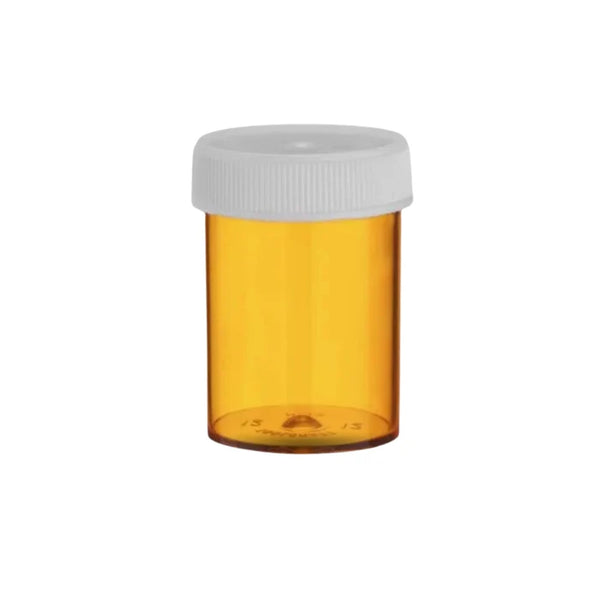 8 Drachm Amber Tablet Vials with Screw Cap
