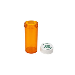 6 Drachm Amber Tablet Vials with CRC