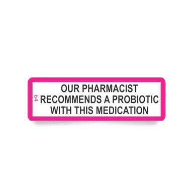 Label 64 Our Pharmacist Recommends a Probiotic with this Medication