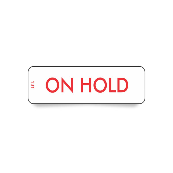 Label 131-On Hold