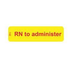 Label 142 RN to administer