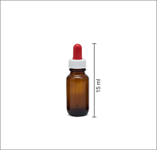 15ml Amber Glass Dropper Bottles (Per 20)