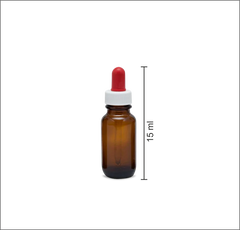 15ml Amber Glass Dropper Bottles (Per 20)