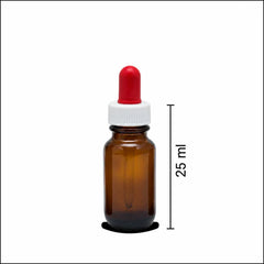 25ml Amber Glass Dropper Bottles (Per 12)