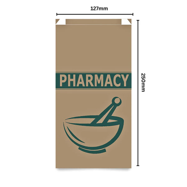 Paper Bags Printed Generic Brown Medium