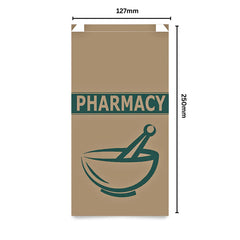 Paper Bags Printed Generic Brown Medium