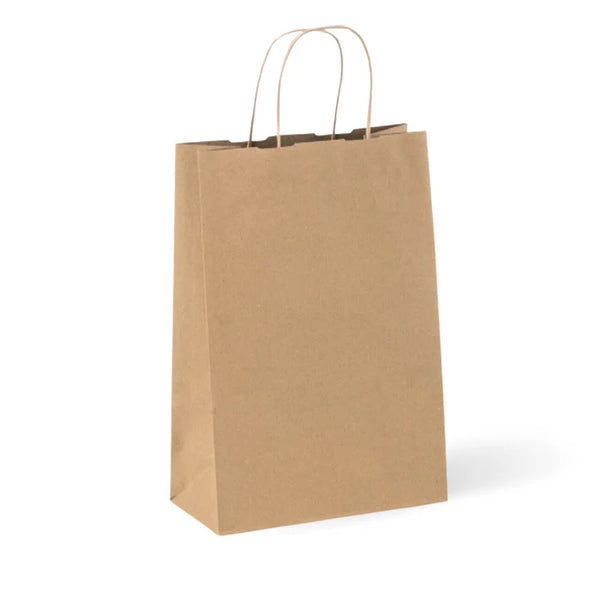 Flat Fold Kraft Paper Bags Large