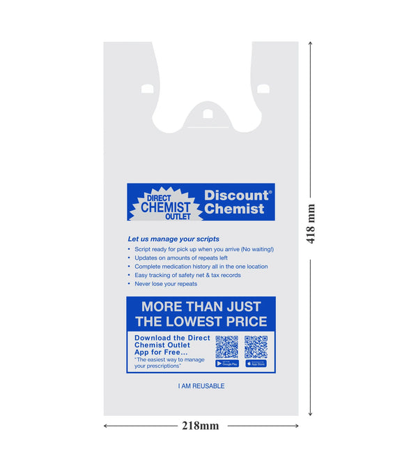 Plastic Bags Direct Chemist Outlet Reusable Medium