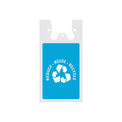 Plastic Bags Blue Medium Reusable Bag Ban Compliant