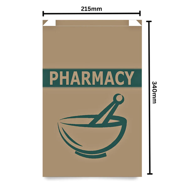 Paper Bags Printed Generic Brown Large