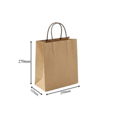 Flat Fold Kraft Paper Bags Medium
