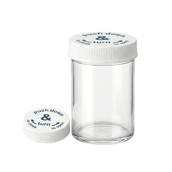 16 Drachm Clear Tablet Vials with CRC