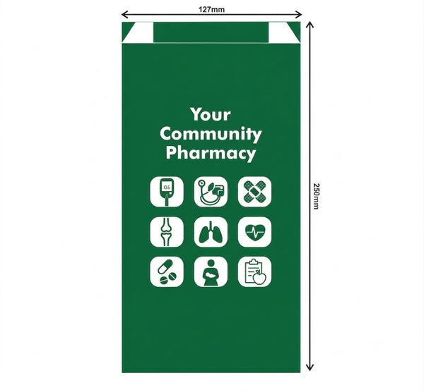 Paper Bags Generic Your Community Green Medium Per 2500