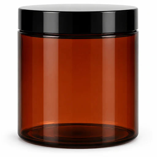 500g Amber Glass Ointment Jars (Per 10)