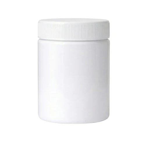 500g White Plastic Ointment Jars Screw Cap (Per 10)