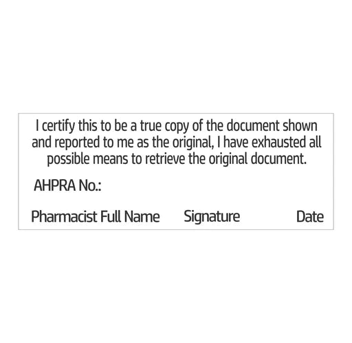 Certification Stamps Generic With AHPRA